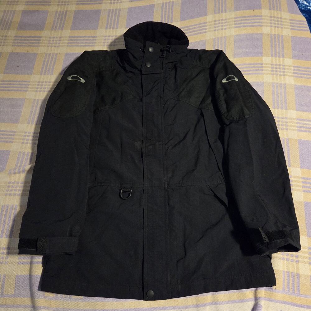 Vintage 90s Oakley Software Technical Waterproof Jacket Black Mens Medium Y2k